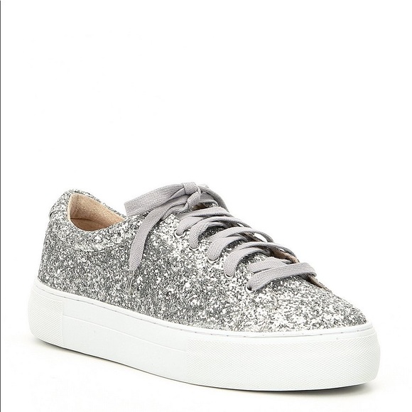 silver glitter sneakers